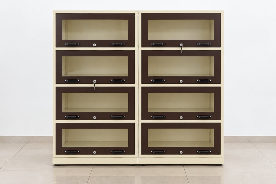 Library cabinet glass fronts - Nelco Industries, Thodupuzha