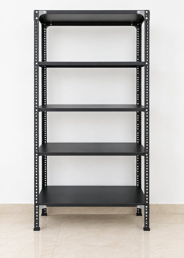 Slotted angle rack black - Nelco Industries, Thodupuzha